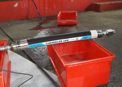 flexible chemikler UPE DN50 testé en torsion